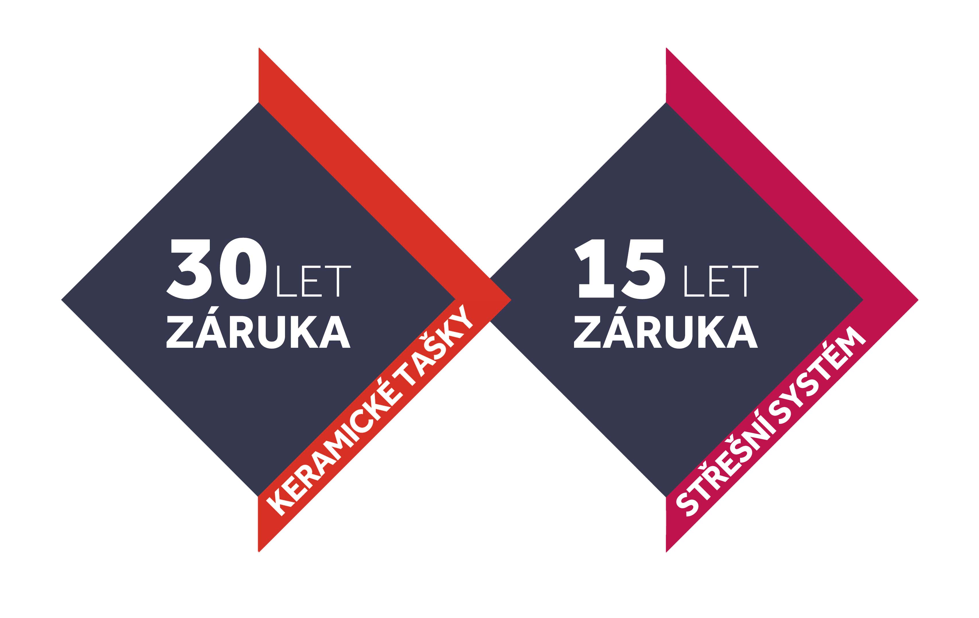 Razítko záruky pro keramické střešní tašky