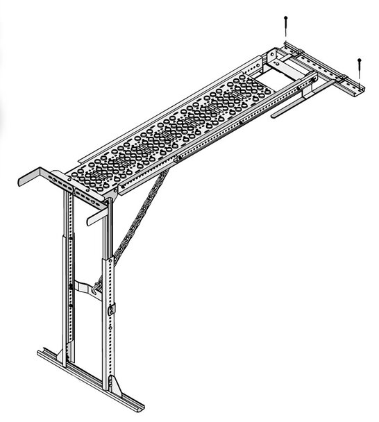 Teglrød, 700x1700x140mm Pipeplattform maxi